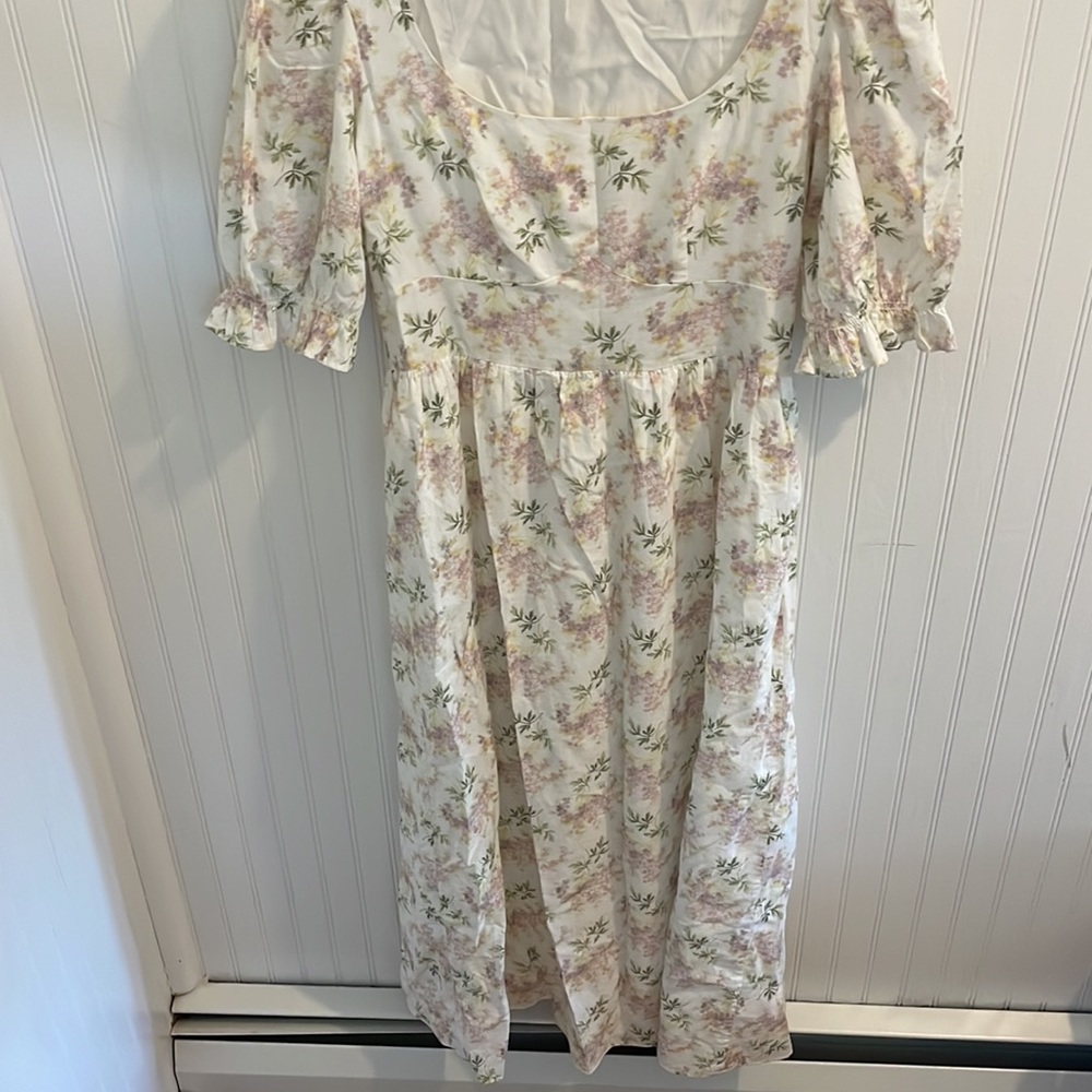 & Other Stories Floral Puff Sleeve Midi Dress - Picture 2 of 7